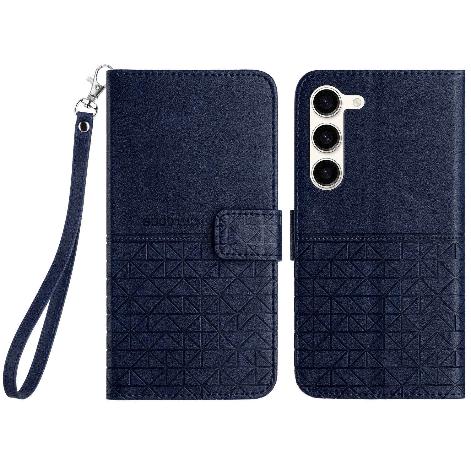 For Samsung Galaxy S23 Geometric Imprinted Phone Wallet Case Stand Microfiber Leather Cover For Samsung Galaxy S23 Geometric Imprinted Phone Wallet Case Stand Microfiber Leather Cover